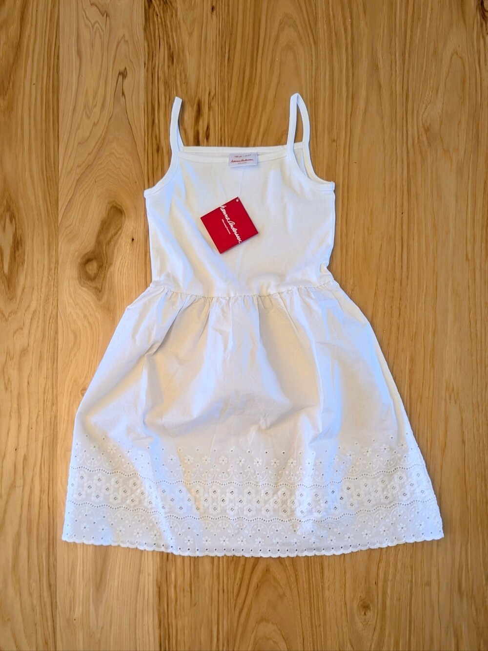 Hanna Andersson White Eyelet Spaghetti-Strap Sundress NWT